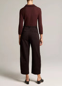 VINCE MID RISE TROUSER BROWN