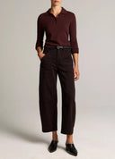 VINCE MID RISE TROUSER BROWN