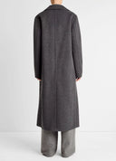 VINCE DOUBLE BREASTED LONG COAT DARK GREY