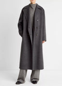 VINCE DOUBLE BREASTED LONG COAT DARK GREY