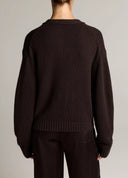 VINCE BOXY CARDIGAN DARK BROWN