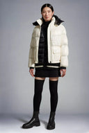MONCLER ABBAYE SHORT DOWN JACKET IVORY