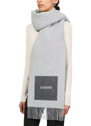 JACQUEMUS LE ROND CARRE SCARF MULTI GREY