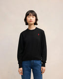AMI PARIS AMI DE COEUR PULL BLACK