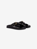 BARBARA BUI SLIDES LEATHER BLACK