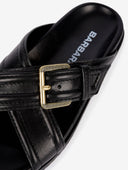 BARBARA BUI SLIDES LEATHER BLACK