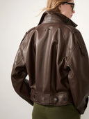 BARBARA BUI LEATHER JACKET BROWN