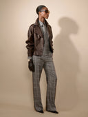 BARBARA BUI LEATHER JACKET BROWN