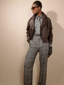 BARBARA BUI LEATHER JACKET BROWN