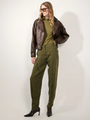 BARBARA BUI LEATHER JACKET BROWN