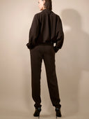 BARBARA BUI FLUID CREPE JUMPSUIT BROWN