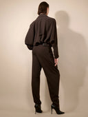 BARBARA BUI FLUID CREPE JUMPSUIT BROWN