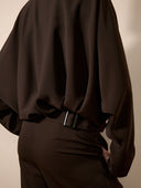 BARBARA BUI FLUID CREPE JUMPSUIT BROWN