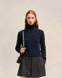 AMI PARIS AMI DE COEUR PULL TONAL NAVY