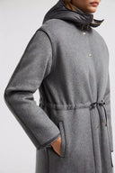 MONCLER BONREPOS LONG 3-IN-ONE DOWN JACKET GREY