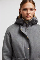 MONCLER BONREPOS LONG 3-IN-ONE DOWN JACKET GREY