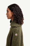MONCLER APLACA BLEND CARDIGAN DARK GREEN