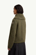 MONCLER APLACA BLEND CARDIGAN DARK GREEN