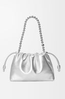 LOEWE LAMINATED FLAMENCO PURSE METALLIC