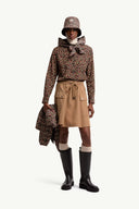 MONCLER COTTON A-LINE SKIRT CAMEL