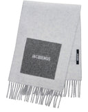 JACQUEMUS LE ROND CARRE SCARF MULTI GREY