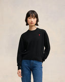 AMI PARIS AMI DE COEUR PULL BLACK
