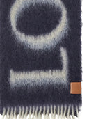 LOEWE LOGO SCARF NAVY/GREY
