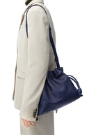LOEWE FLAMENCO CLUTCH ABYSS BLUE