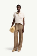 MONCLER OVSD GROSGRAIN POLO ECRU