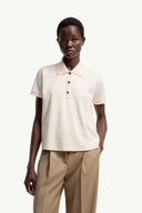 MONCLER OVSD GROSGRAIN POLO ECRU