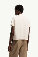 MONCLER OVSD GROSGRAIN POLO ECRU