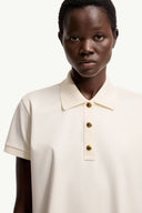 MONCLER OVSD GROSGRAIN POLO ECRU