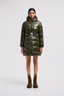 MONCLER BELLEVUE LONG DOWN JACKET KHAKI