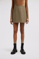 MONCLER CHECKERED WOOL SKIRT