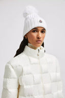 MONCLER BEANIE ECRU