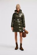 MONCLER BELLEVUE LONG DOWN JACKET KHAKI