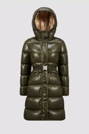 MONCLER BELLEVUE LONG DOWN JACKET KHAKI