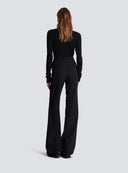 BALMAIN FLARED TROUSER WITH CREASES BLACK