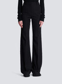 BALMAIN FLARED TROUSER WITH CREASES BLACK