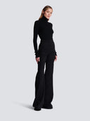 BALMAIN FLARED TROUSER WITH CREASES BLACK