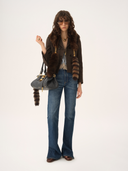 CHLOÉ CROPPED TAILORED JACKET ENGLISH BROWN
