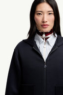 MONCLER KNIT ACCENT CARDIGAN DARK BLUE