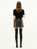 COURRÈGES REEDITION VINYL SKIRT BLACK