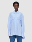 JOSEPH RANYA STRIPED SHIRT BLUE