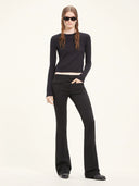 COURRÈGES PULL LOGO LIGHT WOOL BLACK