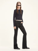 COURRÈGES PULL LOGO LIGHT WOOL BLACK