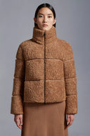 MONCLER SEGURA TEDDY SHORT DOWN JACKET CAMEL