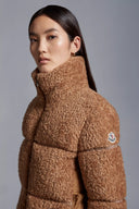 MONCLER SEGURA TEDDY SHORT DOWN JACKET CAMEL