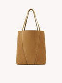 CHLOÉ SPIN SUEDE TOTE BAG GOLD KHAKI