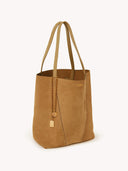 CHLOÉ SPIN SUEDE TOTE BAG GOLD KHAKI